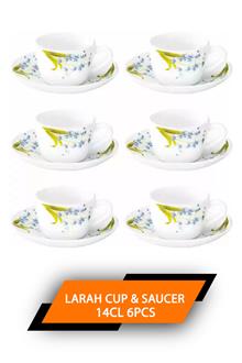 Larah 14cl 6pcs Cup & Saucer Set Lavender